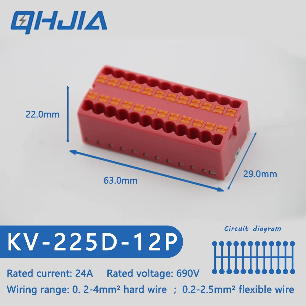 Fast Wiring Mini Rail-Type Quick Junction Box | 1-In-Multi-Out Plug-in Terminal Wire Connector for Easy Electrical Connection