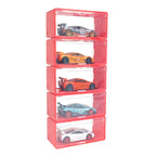 1Pcs Transparent Dustproof Stackable Storage Box Without Car Diecast Model Car Display Box Children Alloy Car Model Storage Box