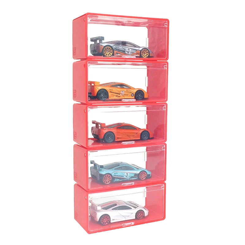 1Pcs Transparent Dustproof Stackable Storage Box Without Car Diecast Model Car Display Box Children Alloy Car Model Storage Box