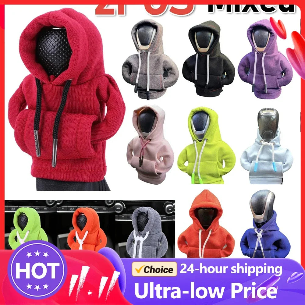 Hoodie Car Gear Shift Cove Shift Lever Handle Kit Creative Universal Car Gear Shift Hoodie Cover Decoration Car Interior Amagi