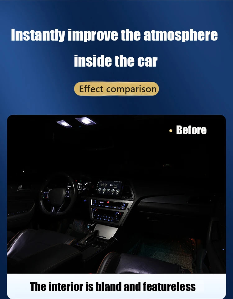 1M/3M/5M USB LED Ambient Light For Car LED Panel Dashboard Neon Strip Interior Decorations Atmosphere EL Light Line Tube With
