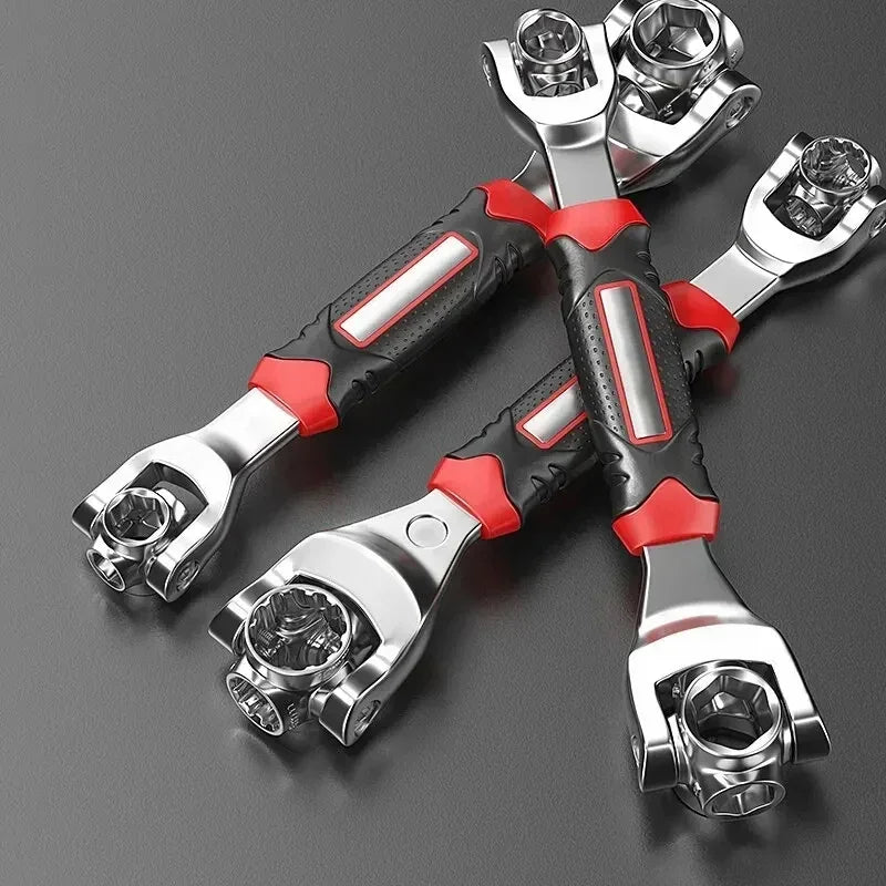 52-in-1 Multi-Functional Socket Wrench Set - 8-19mm Non-Slip Handle & Rotating Bone Design - Universal Wrench 360 Amagi