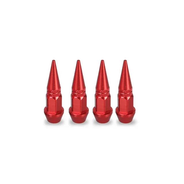 4pcs Premium Aluminum Spike Wheel Stem Caps 45/60mm for Cars Trucks Bikes Motocycles Valve Dust Protection with Edgy Style amagi