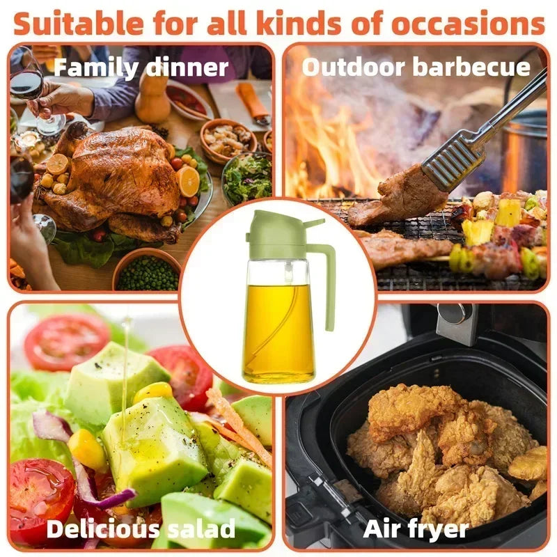 Glass Oil Spray Can Can Spray Dual-use Kitchen Utensils Glass Oil Bottle Press Type Spray Kitchen Tools Outdoor Barbecue Amagi