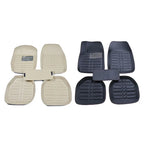 Universal PU Leather Car Floor Mats - 5-Piece Full Set Anti-Slip Vehicle Foot Rugs All-Weather Protection Fits Duster Tool Amagi