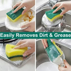 5-50PCS Double-sided Cleaning Sponges Magic Super Absorbent Pan Pot Dishwashing Scouring Pad Wipe Household Kitchen Clean Amagi