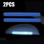 6/2pcs Car Reflective Safety Strip Stickers Car Rearview Mirror Reflective Sticker Reflective Warning Safety Tape Accessories