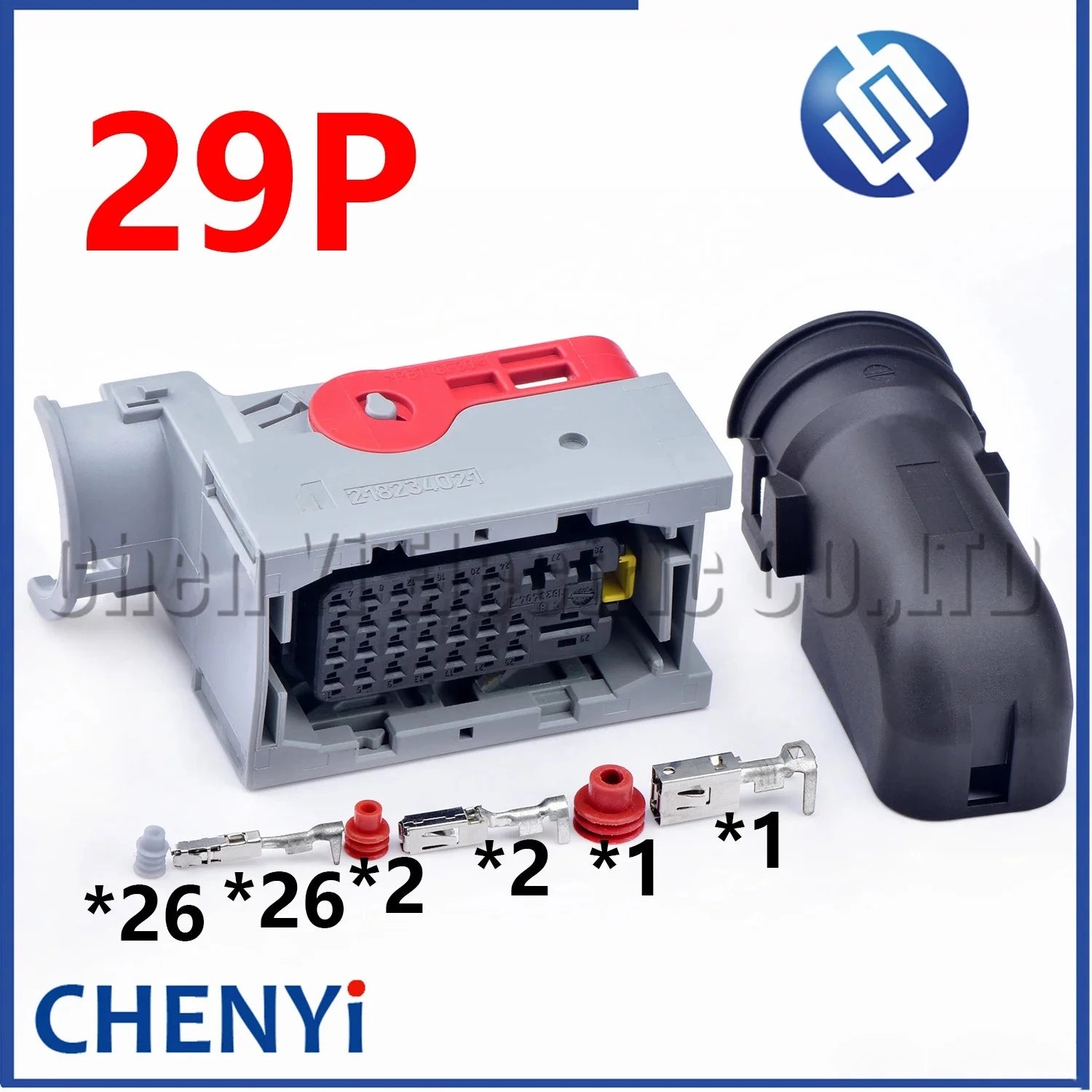 29 Pin Female Car ECU Connector Black Waterproof Wiring Plug 2-1823402-1 2-1823403-1 1823404-1 With Pins