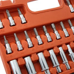 Motorcycle 46pcs 1/4 Inch Drive Socket Ratchet Wrench Set Complete Car Repair Kit for Auto and Bicycle Maintenance Tools amagi