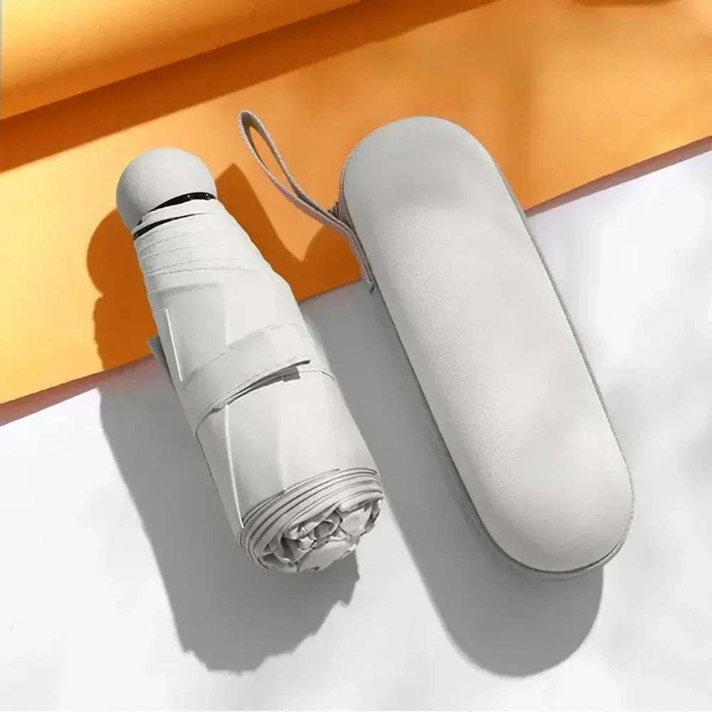 Mini Foldable Umbrella UV Protection Mini Sun Umbrella Dual Use Portable Box to Store Sunshade Umbrella Mini Umbrella Car Amagi