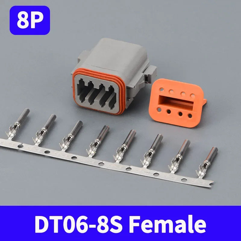 5/10/100 Sets Deutsch DT Series Waterproof Connector DT04-2P DT06-2S Male Female Docking Harness Plug 2P 3P 4P 6P 8P 12P Socket