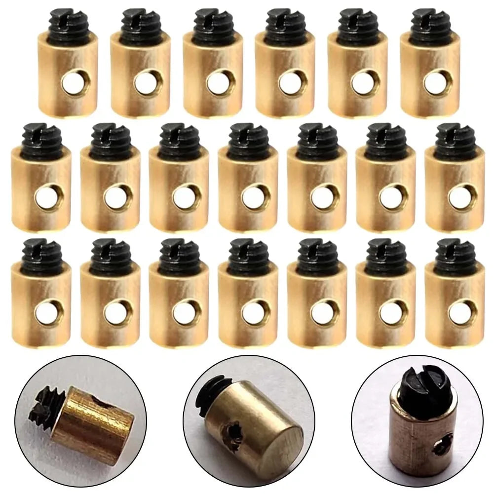 20Pcs Brake Cable Nipple Screws Replacement Fixed Screws Fastener For Motorcycle Motorbike Solderless Throttle Cable