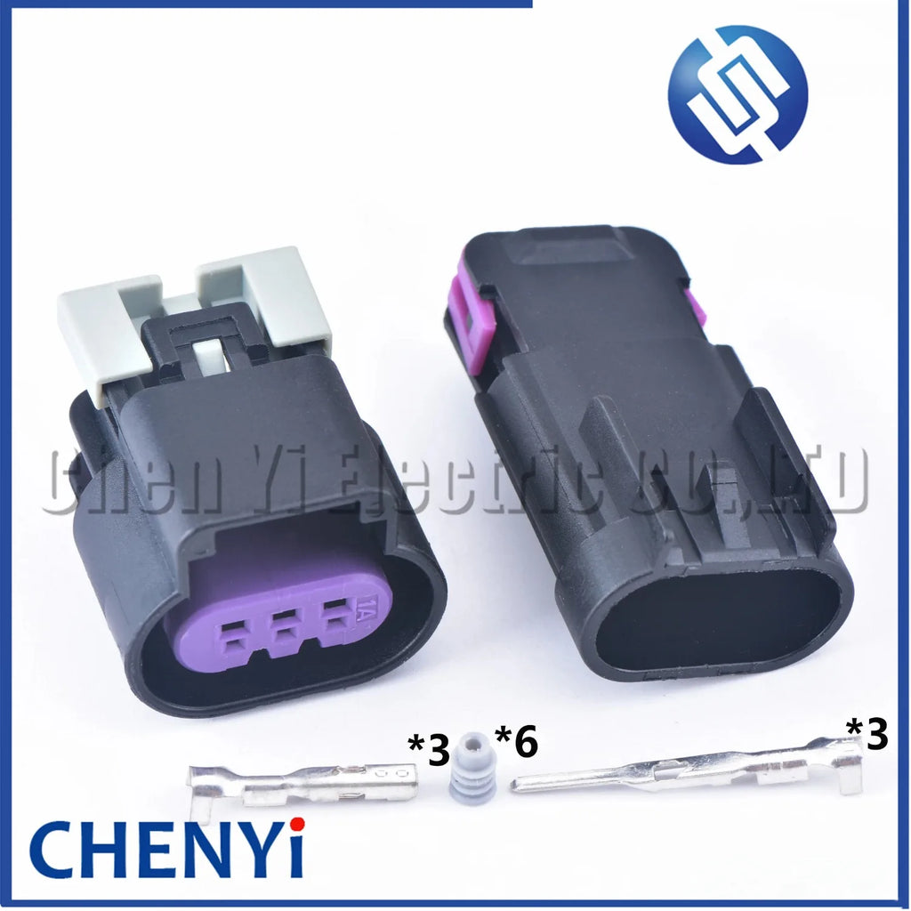 3 Pin Auto Waterproof Wiring Harness Connector Socket Electric Oil Pump Plug 15326808 13519047 15326813 For GT 150 with wires