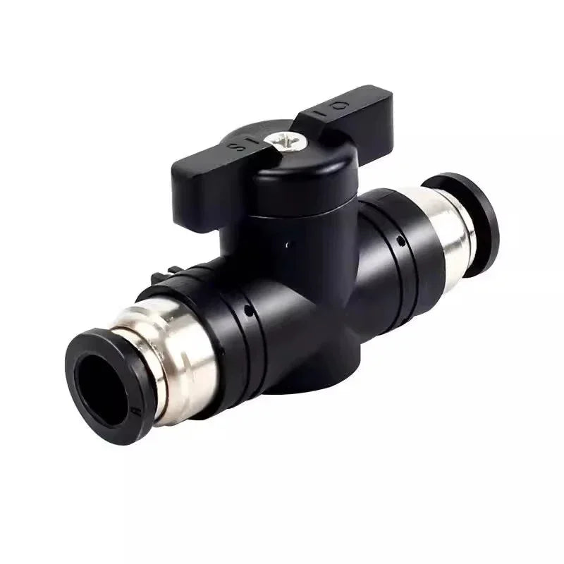 BUC Pneumatic Manual Valve - Straight Head Quick Coupling Steering Switch Manual Ball Valve for Air Hose (4mm,6mm,8mm,10mm,12mm)