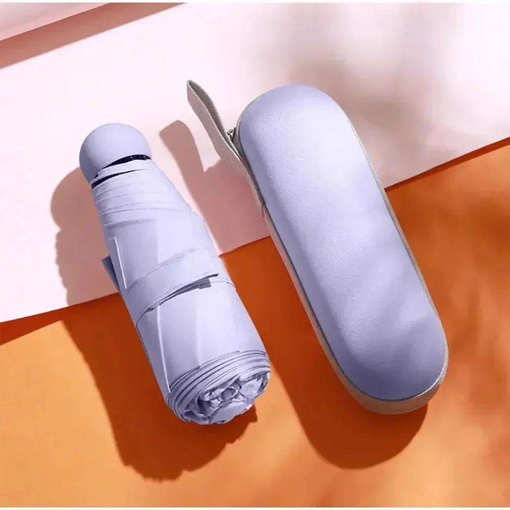 Mini Foldable Umbrella UV Protection Mini Sun Umbrella Dual Use Portable Box to Store Sunshade Umbrella Mini Umbrella Car Amagi