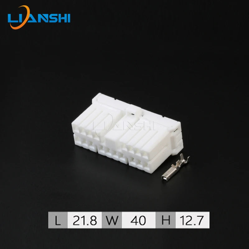 Car modification one key start 18-hole connector wire harness plug rubber shell sheath with terminal 173853-1 368544-1
