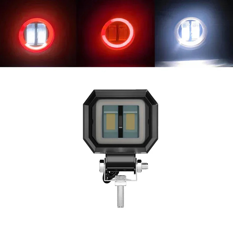 Motorcycle LED Angel Eye Work Light Bar Spot Lamp Offroad Car Boat Truck SUV Pickup 12V 24V Driving Fog Lamp Headlight Amagi