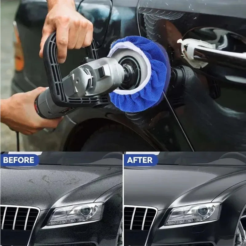 5-10inches Car Waxing Sleeves Microfiber Polisher Lint-free Cloth Covers Polishing Hood Car Paint Care Cleaning Maintenance Tool