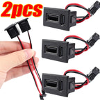 Female Usb Lamp Charging Socket Power Socket Type-C Double Layer Usb Base Socket with Cable Connector Car Accessories 1/2pcs