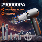 3 In 1 Compressed Air Duster Cordless Dust Blower 6000mAh Rechargeable 290000PA Vacuum Cleaner Electric Air Pump Portable Car