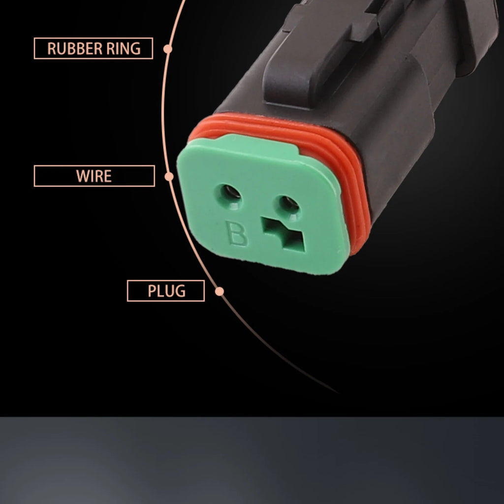 2-PIN Connector Waterproof 1.6mm Series Male Female Connectors Wiring Harness DT04-2P-E005 DT06-2S-E004