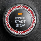 Universal Car Start Switch Button Decorative Diamond Rhinestone Ring Auto SUV Car Decorative Interior Accessories Amagi