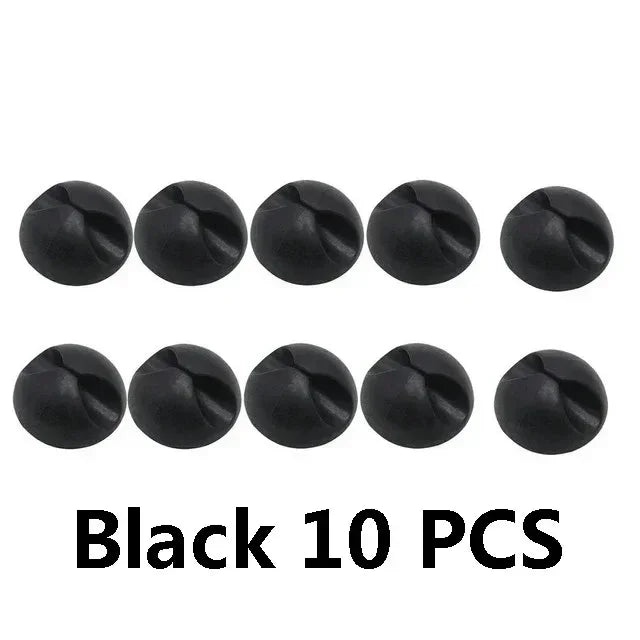 Car Wire Tie Clip Adhesive Fixer Organizer Black White Clamp Cable Line Holder Phone Computer USB Line Fastener Auto Accessories