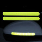 6/2pcs Car Reflective Safety Strip Stickers Car Rearview Mirror Reflective Sticker Reflective Warning Safety Tape Accessories