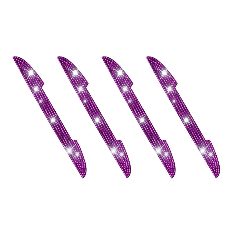 Bling Rhinestone Car Door Handle Scratch Protectors Suitable For All Cars Vehicles SUVs Side Mirrors Car Door Edge Guards Amagi