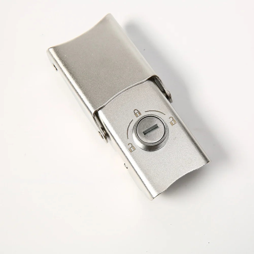  Detachable Stainless Steel Buckle Lock Motorcycle Trunk Lock Hinge Lock 2 Key Anti Theft Motorbike Rear Trunk Case Lock Fittin