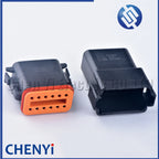 Black 12 Pin Male Female Automotive Waterproof Connector Sealed Plug DT06-12SB DT04-12PB With Pins For Deutsch DT Series