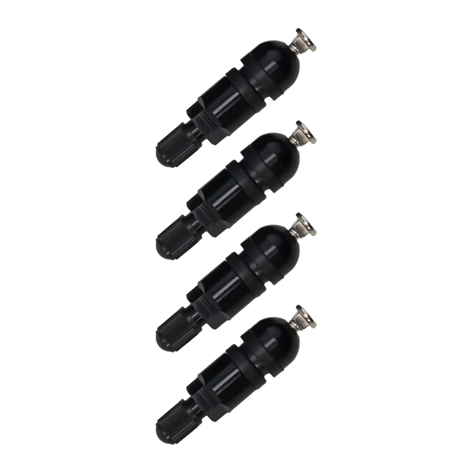 4pcs TPMS Tire Pressure Sensor Valve Stem Repair Kit For BMW 5 Series Black Tire Pressure Sensor Valve Stem Repair Kit