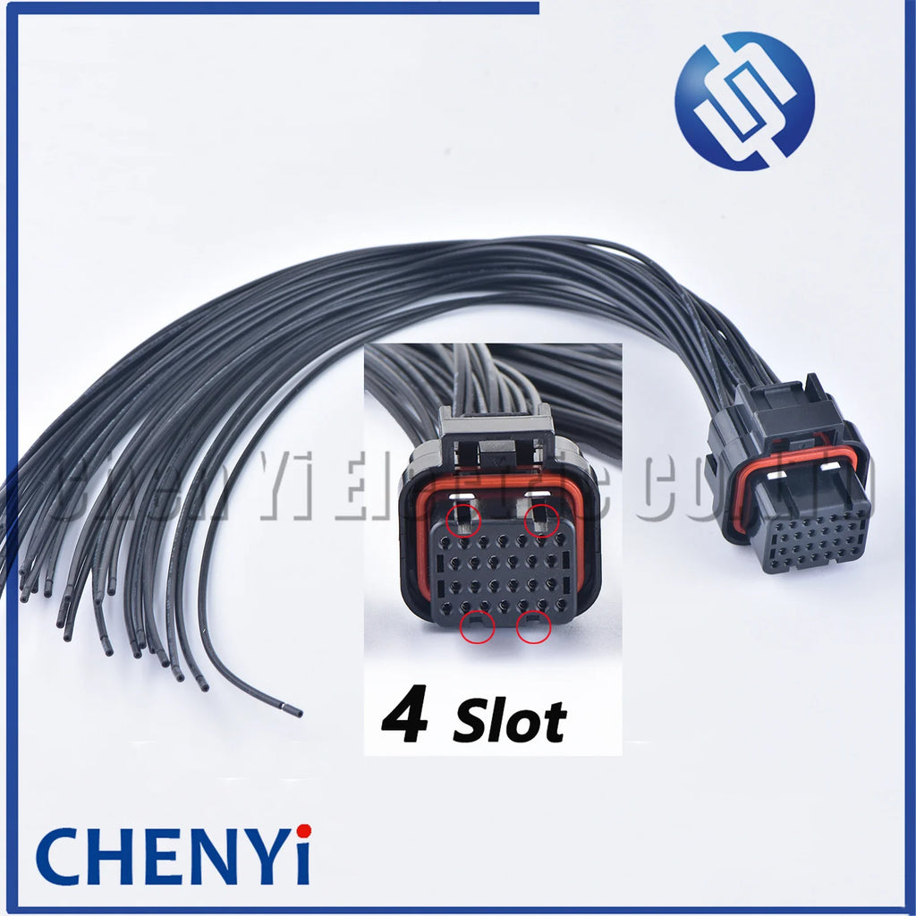26 Pin Auto ECU Computer Connector Oil Gas Electrical Plug 3-1437290-7 3-1437290-8 1473416-1 1473416-2 With 30cm Wires
