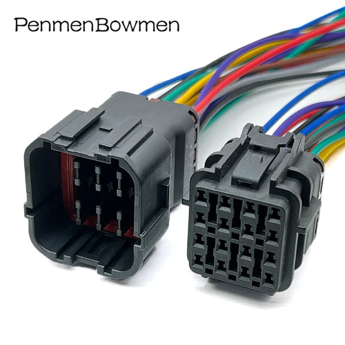 1 Set 16 Pin 1.8mm Auto Radar Plug Wiring Harness Electronic Waterproof Connector With Cable 7123-7564-40 7222-7564-40