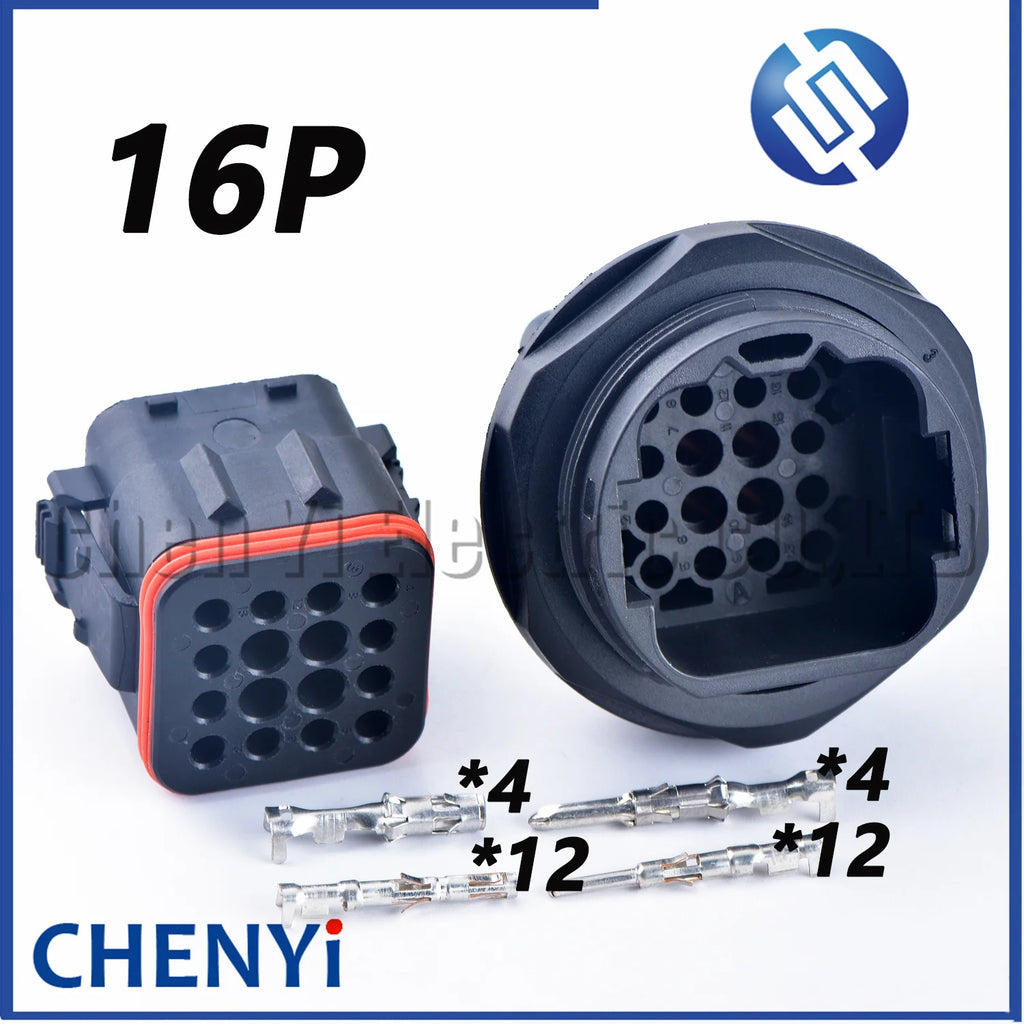 16 Pin (4B+12S) Male Female Waterproof Automobile Connector Electronic Plug 132124-001 132124-000 With Pins