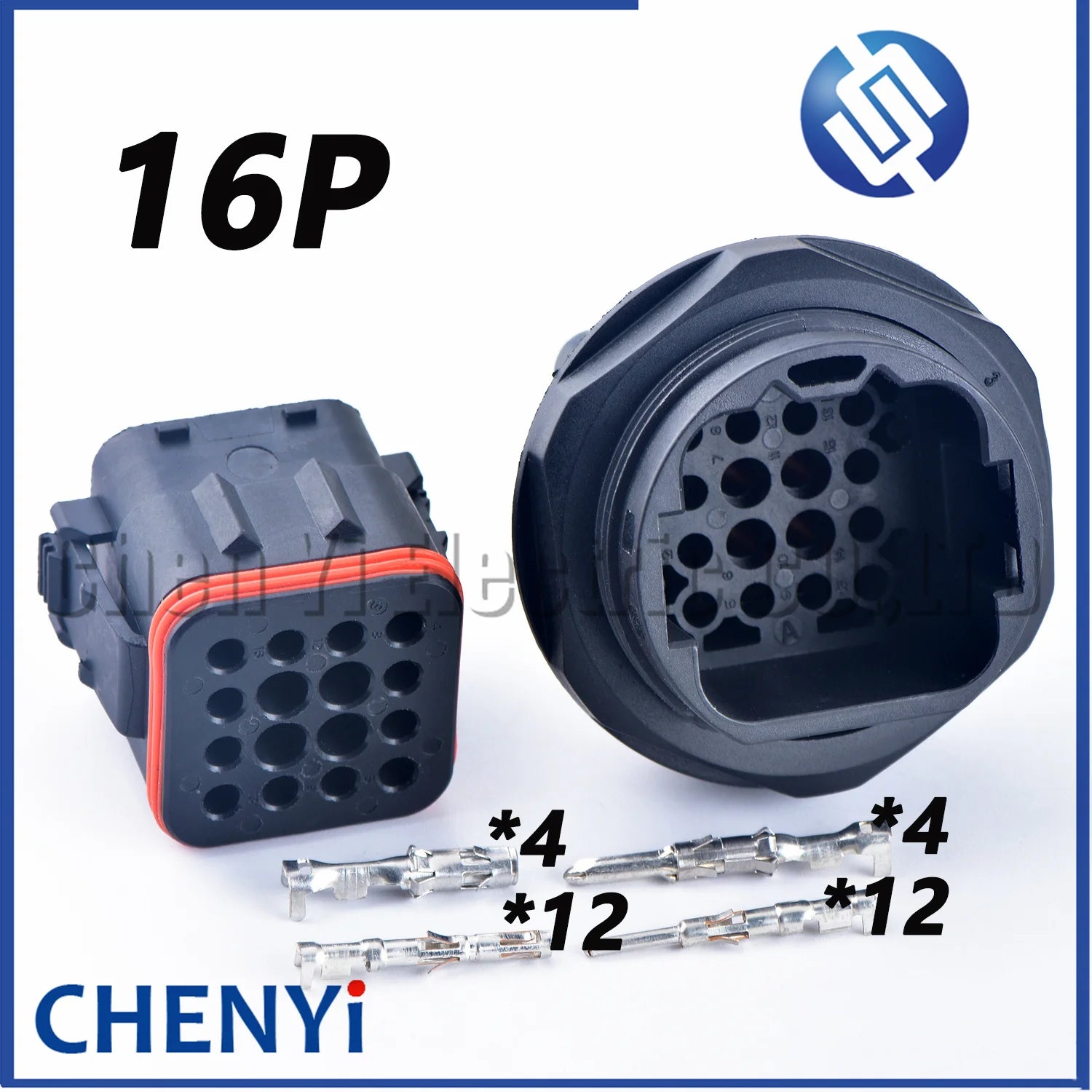 16 Pin (4B+12S) Male Female Waterproof Automobile Connector Electronic Plug 132124-001 132124-000 With Pins