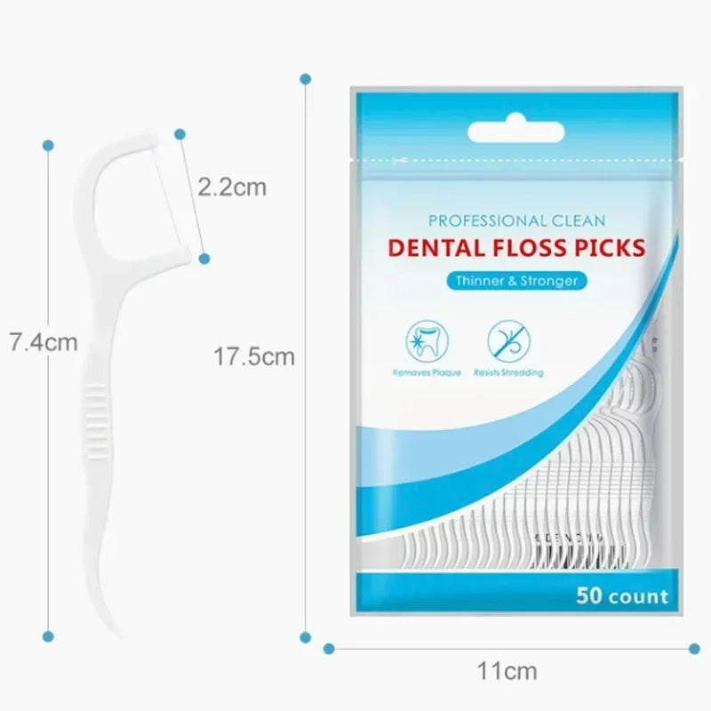 50/150/300/600PCS Ultra-fine Disposable Smooth Dental Floss, Household Toothpick Amagi