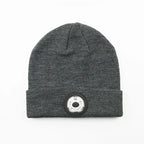 Winter Men Beanie Hat with LED Light Rechargeable Knitted Hat for Woman Cap Night Running Fishing Riding Sports Teenager Beanies