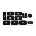 1pc For Fiat Croma Windows Button Stickers Decals Repair Worn Button Knob Switch Window Control Panel Black Car Stickers