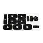1pc For Fiat Croma Windows Button Stickers Decals Repair Worn Button Knob Switch Window Control Panel Black Car Stickers