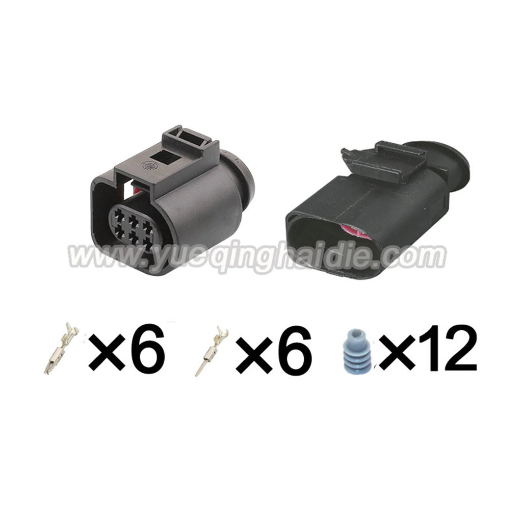 6-Pin Connector Waterproof 1.5mm Male Female Connector Automotive Wire Harness Cable Socket for Audi VW 3B0973813 1J0973713