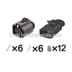 6-Pin Connector Waterproof 1.5mm Male Female Connector Automotive Wire Harness Cable Socket for Audi VW 3B0973813 1J0973713