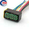 12 Pin Connector Waterproof 3.5mm Series Female Connector Motorcycle Electrical Harnesses Wiring Harness 3-1670901-1