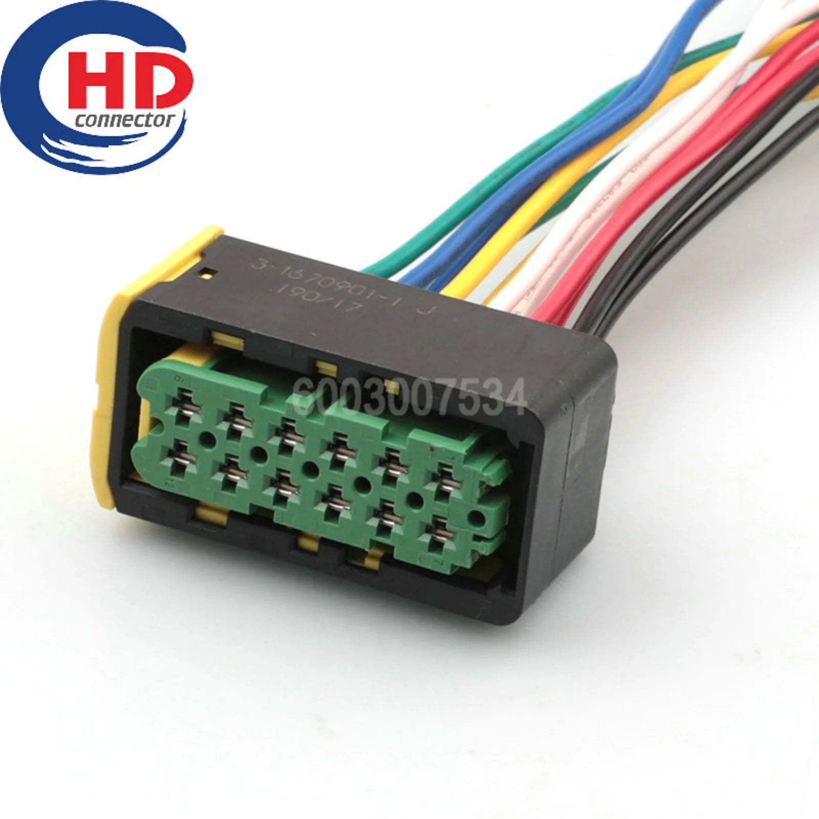 12 Pin Connector Waterproof 3.5mm Series Female Connector Motorcycle Electrical Harnesses Wiring Harness 3-1670901-1
