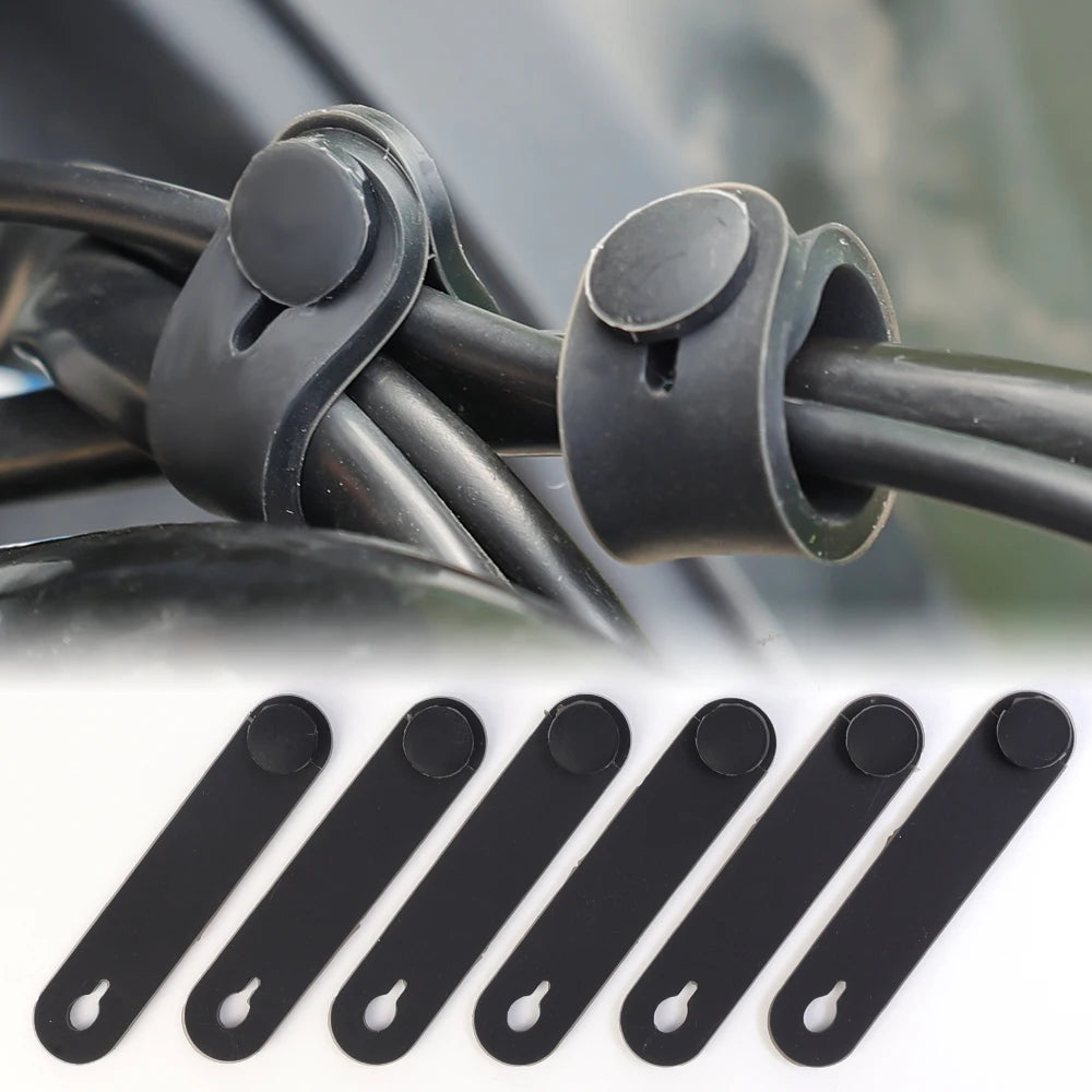 1-20pcs Motorcycle Rubber Wire Tie Universal Motorcycle Rubber Frame Securing Cable Wire Harness for Wiring Harnesses Accessorie