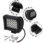 1Pcs LED Light With Accessories 4inch 72W LED Work Light Bar Sport Combo Lamp White For Offroad Driving Truck Tractor Boat Truck