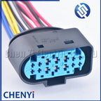 14 Pin/Way Car Headlight Connector Lamp Plug With Wire Harness Cable 1719104 1719105 1719105-2 For Ford Focus Mk3 max left H7