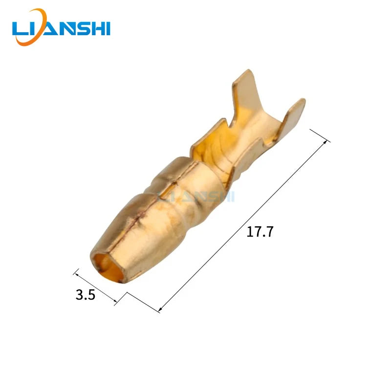 50 sets of bullet wire pair connector cold press quick terminal one drag three pluggable male and female pair