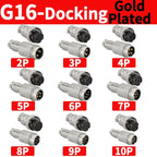 5/20/100 Sets Gold Plated Male&Female Docking Aviation Plug Circular Connector GX16 2 3 4 5 6 7 8 9Pins Electric Wire Connector