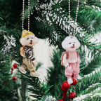 Creative Car Hanging Ornaments Puppy Man Backpack Gifts for Women Men Car Decoration Accessories Keychain Pendant Cute Teddy Dog